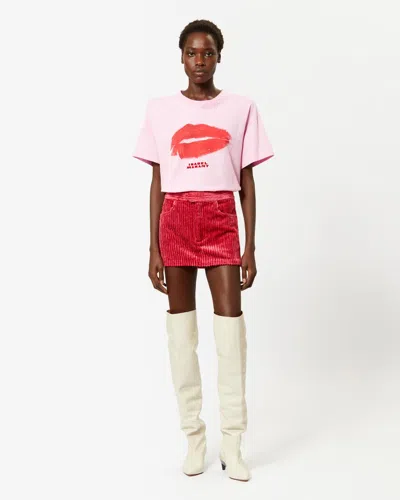 Shop Isabel Marant T-shirt Ben In Rosa