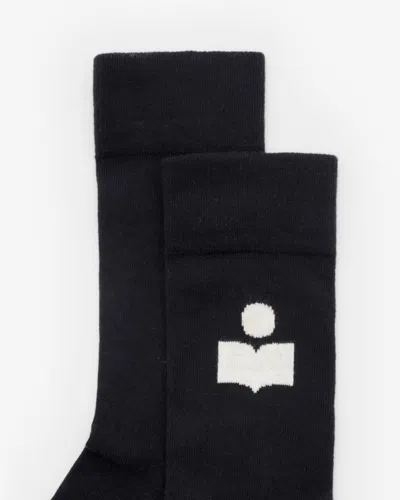 Shop Isabel Marant Socken Siloki Mit Logo In Schwarz