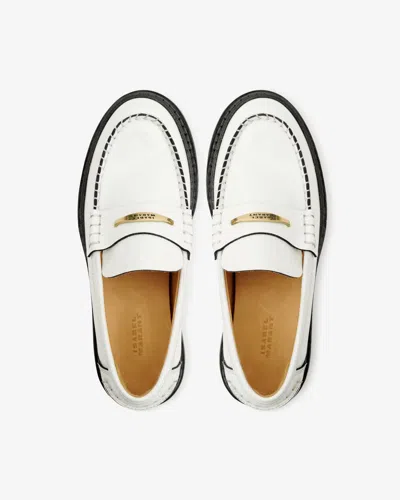 Shop Isabel Marant Loafer Frezza In Weiss