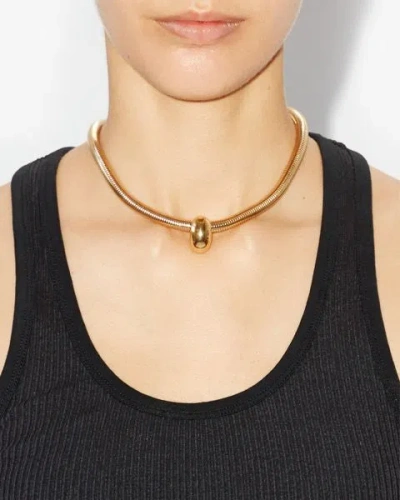 Shop Isabel Marant Choker Shiny Crescent In Golden