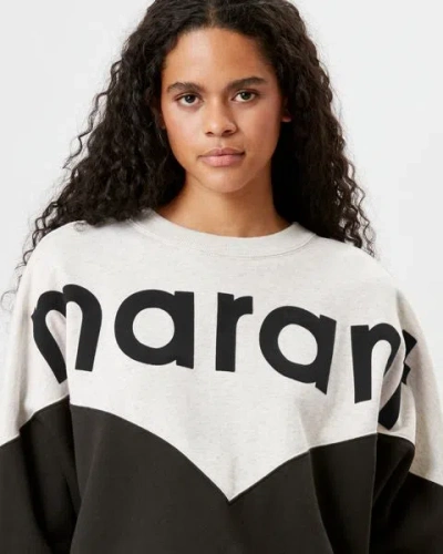 Isabel Marant Étoile Isabel Marant Etoile Houston Sweatshirt With Flocked Logo In Black