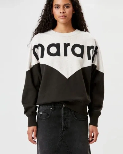Isabel Marant Étoile Isabel Marant Etoile Houston Sweatshirt With Flocked Logo In Black