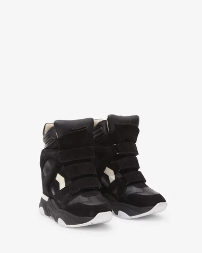 Isabel Marant High-top Sneakers With Contrast Sole And Perforated Detailing In Multi