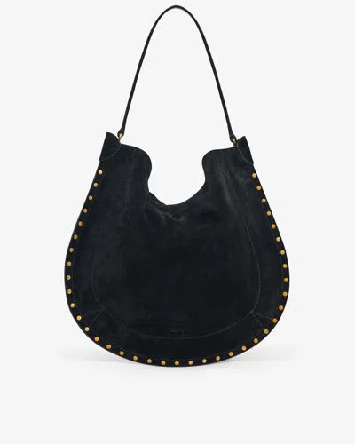 Isabel Marant Black Midnight Oskan Soft Zip Shoulder Bag