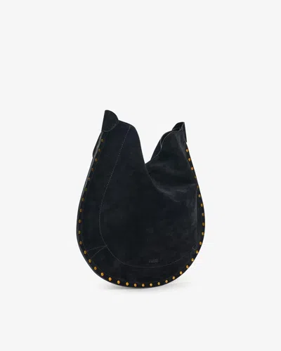 Isabel Marant Black Midnight Oskan Soft Zip Shoulder Bag