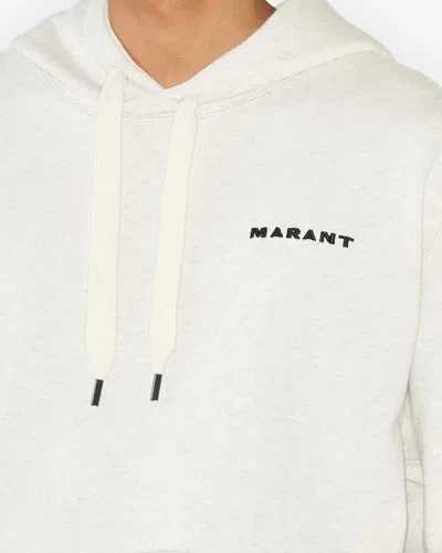 Shop Isabel Marant Marcello Logo Sweatshirt In Naturfarben