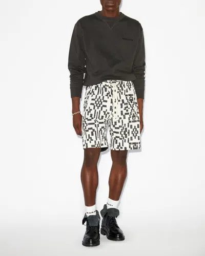 Isabel Marant Logo Detail Cotton Blend Sweatshirt In Black