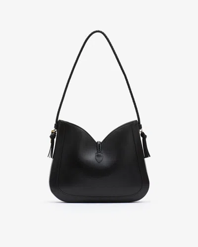 Shop Isabel Marant Schultertasche Vigo Hobo Aus Leder In Schwarz