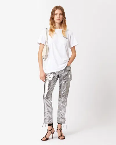 Shop Isabel Marant T-shirt Vidal Mit Logo In Weiss