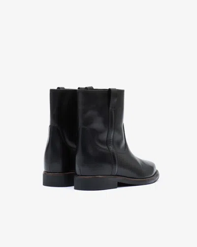 Isabel Marant Susee Leather Ankle Booties In Black