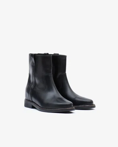 Isabel Marant Susee Leather Ankle Booties In Black