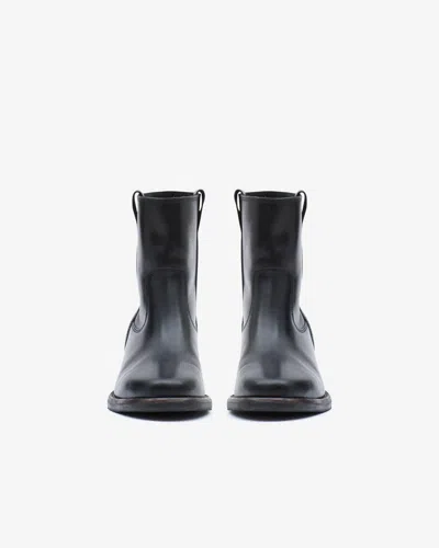 Isabel Marant Susee Leather Ankle Booties In Black