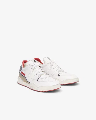Isabel Marant Leather Lace-up Sneakers In White