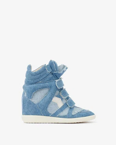 Isabel Marant Women's High-top Sneaker With Hidden Heel In Blau