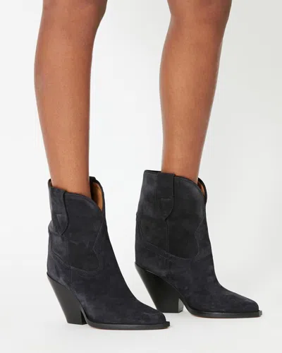 Shop Isabel Marant Boots Leyane In Schwarz Gewaschen