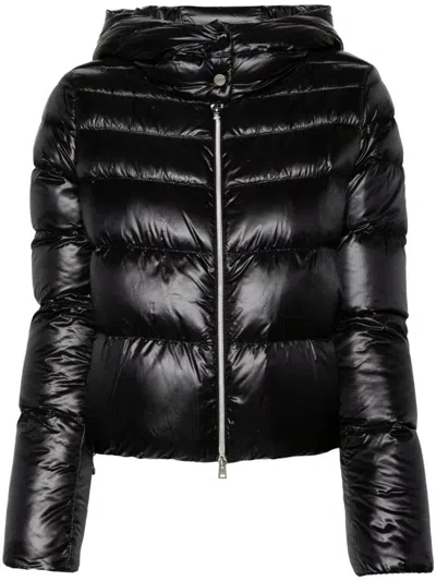 Herno Padded And Quilted Down Jacket In Black