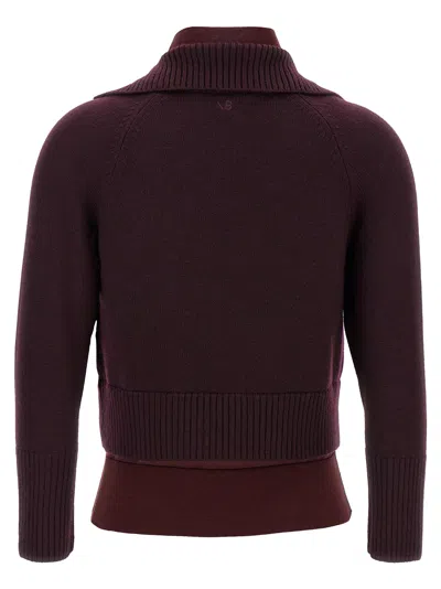 Shop Victoria Beckham Double Layer Sweater Sweater, Cardigans Purple