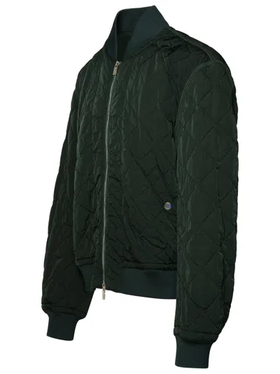 Burberry Quilted Zip-up Bomber Jacket In Green