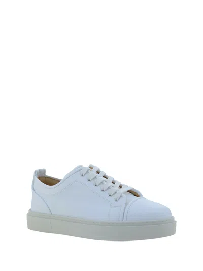 Shop Christian Louboutin Men Adolon Kunior Sneakers In White