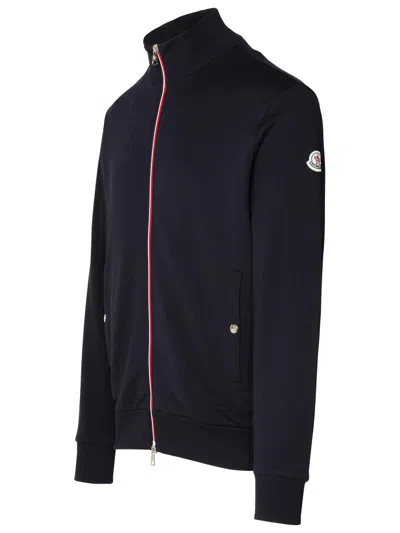 Shop Moncler Navy Cotton Sweatshirt Man In Blue