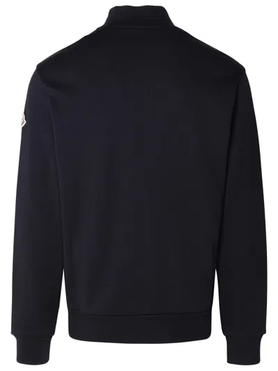 Shop Moncler Navy Cotton Sweatshirt Man In Blue