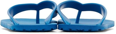 Shop Diesel Blue Rubber Splish Sandals
