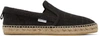 JIMMY CHOO Black Croc-Embossed Vlad Espadrilles