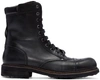 DIESEL Black Leather Cassidy Boots