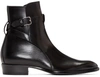 SAINT LAURENT Black Leather Hedi Boots