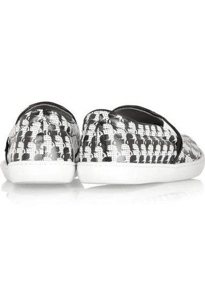 Shop Karl Lagerfeld Karl-print Coated-canvas Slip-on Sneakers In White