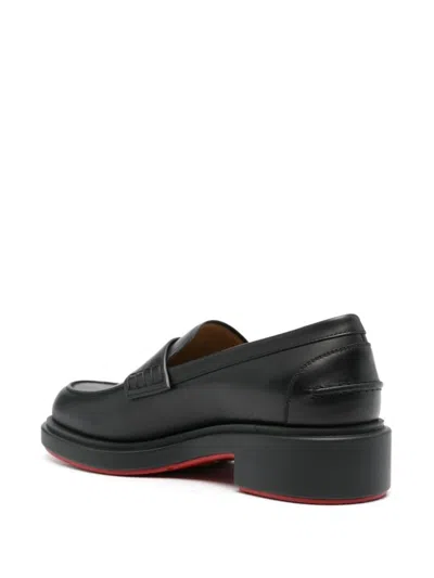 Shop Christian Louboutin Flat Shoes Black