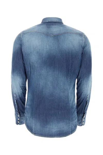 Shop Dsquared2 Shirts In Blue