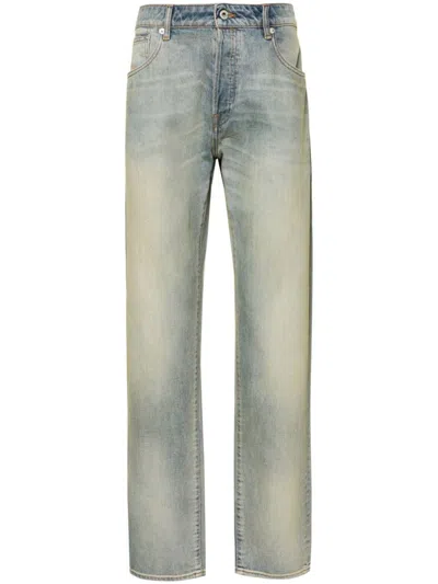 Shop Kenzo Slim Denim Cotton Jeans In Grey