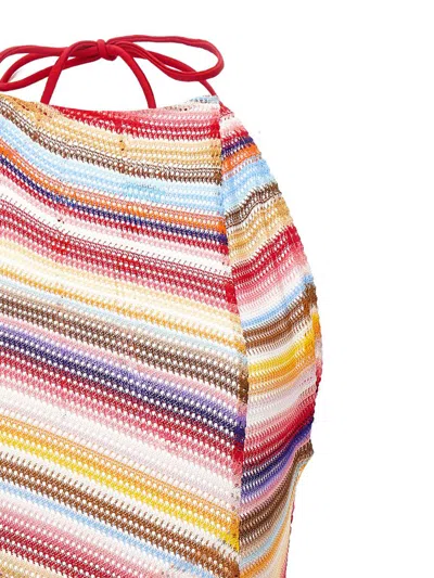 Shop Missoni Knitted Cover-up Dress In Multicolor