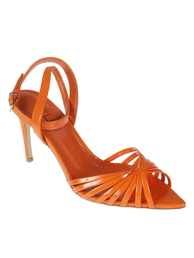 Ncub Clara 26 Patent Leather Sandals In Orange