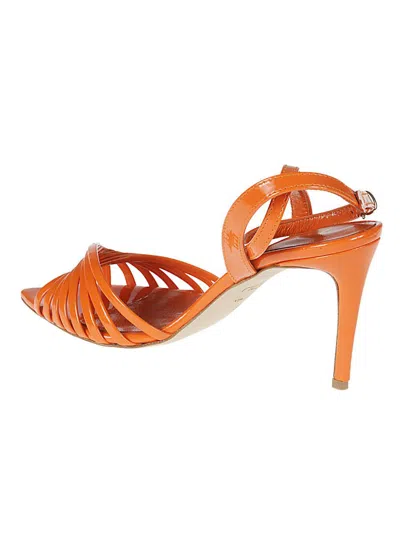 Shop Ncub Clara 26  Patent Leather Sandals In Orange