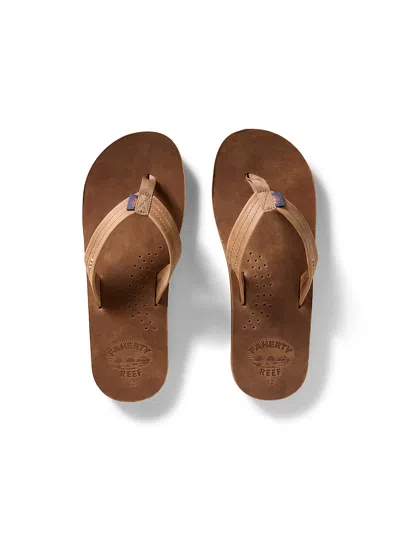 Reef Faherty X  Draftsmen Flip Flop Shoes In Dark Brown