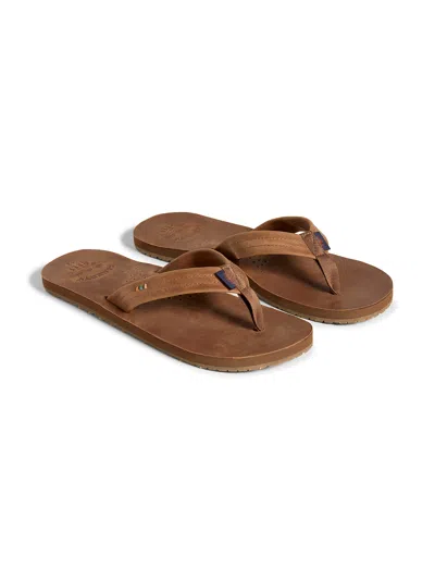 Reef Faherty X  Drift Away Flip Flop Shoes In Dark Brown