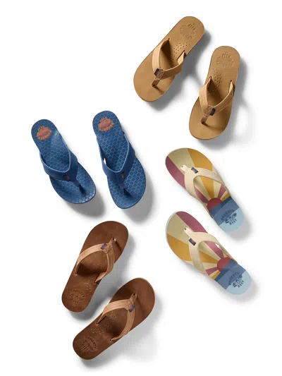 Reef Faherty X  Drift Away Flip Flop Shoes In Dark Brown