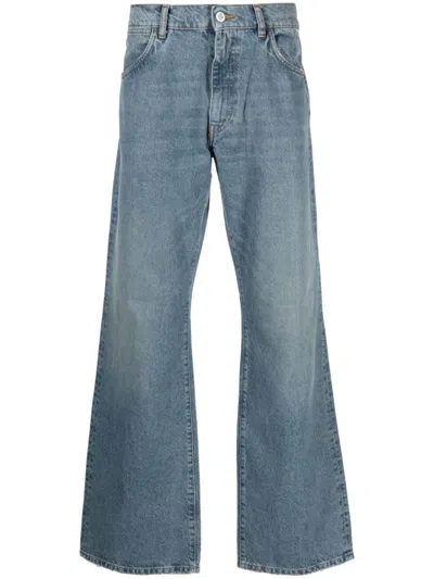 Shop Amish Bootcut Denim Jeans In Blue