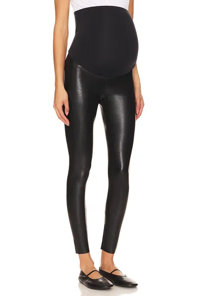 Commando Womens Croc Animal-print Faux Leather Leggings In Black