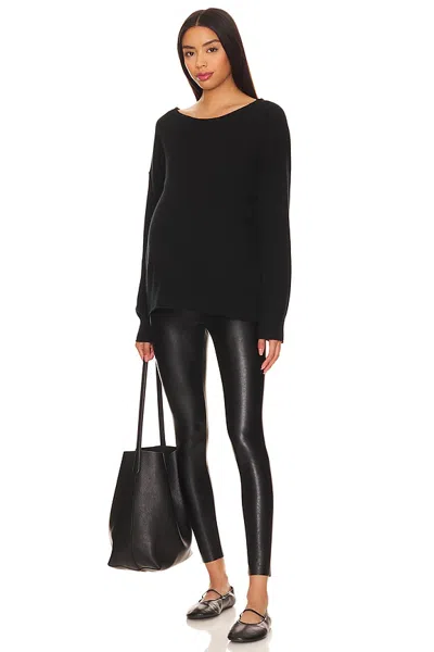 Commando Womens Croc Animal-print Faux Leather Leggings In Black