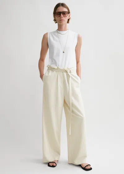 Totême Toteme Loose-fitting Pants In Pearl