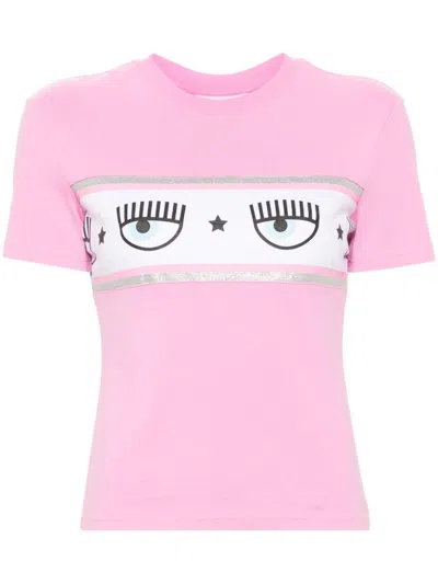 Shop Chiara Ferragni T-shirts And Polos In Pink