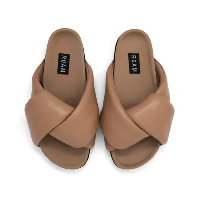 Shop Roam Women's Foldy Puffy Sandal In Nude In Brown