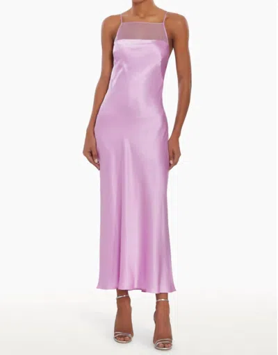 Shop Amanda Uprichard Veronica Silk Dress In Azalea In Pink
