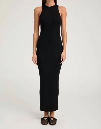 Sprwmn Racerback Maxi Dress In Black In Black