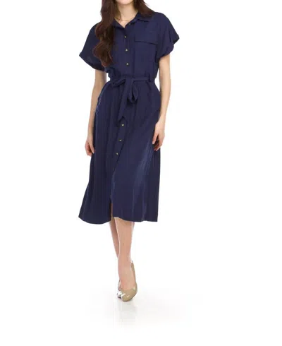 Papillon Callie Mid-length Utility Shirtdress In Navy In Blue
