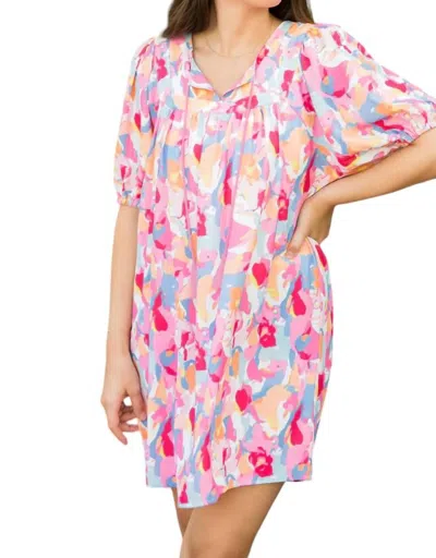 Michelle Mcdowell Penny Dress In River Iris Multi In Multi
