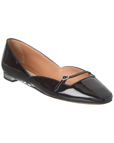 Shop Aquazzura Soul Sister Patent Ballerina Flat In Black